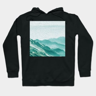 Teal Mountains Oil Effects 3 Hoodie